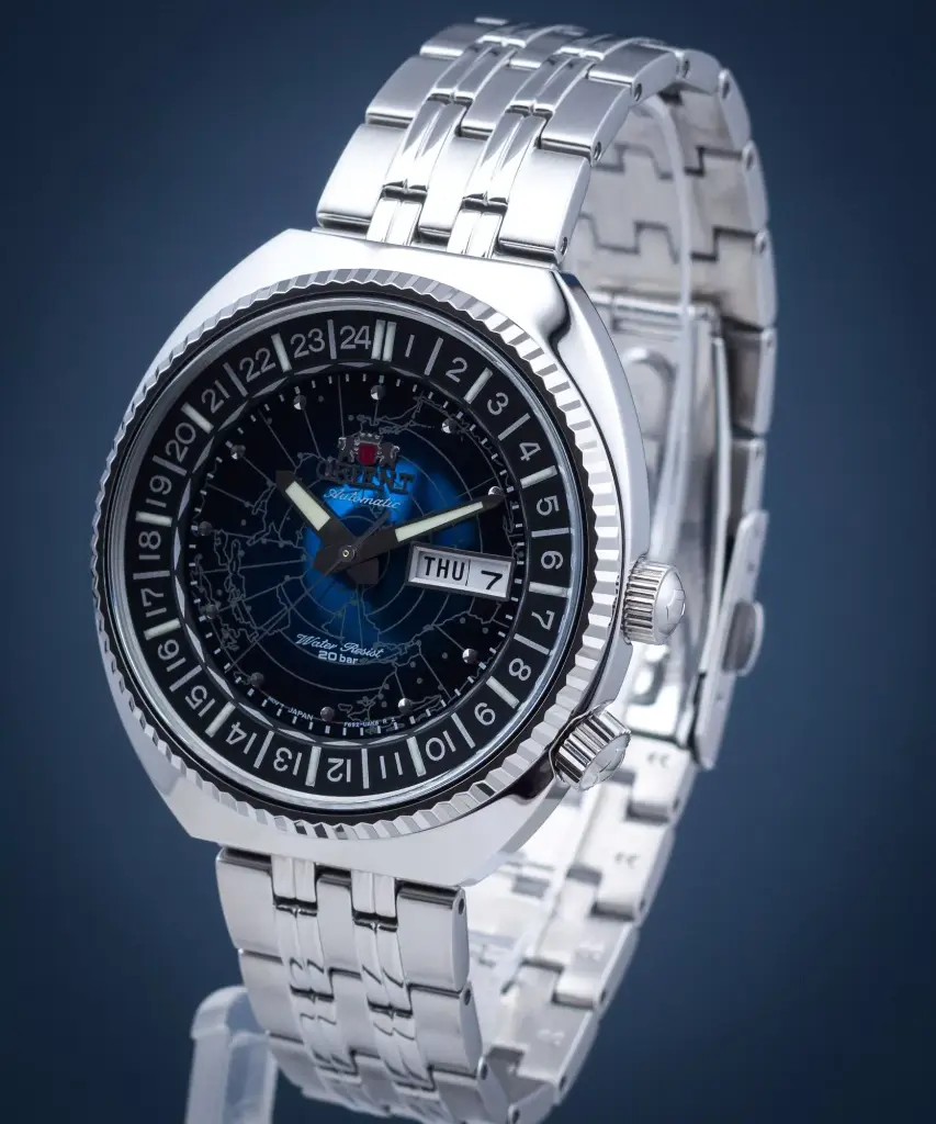 Reloj ORIENT: Automático World Revival, Correa Metálica - 43.5mm (RA-AA0E03L19B)