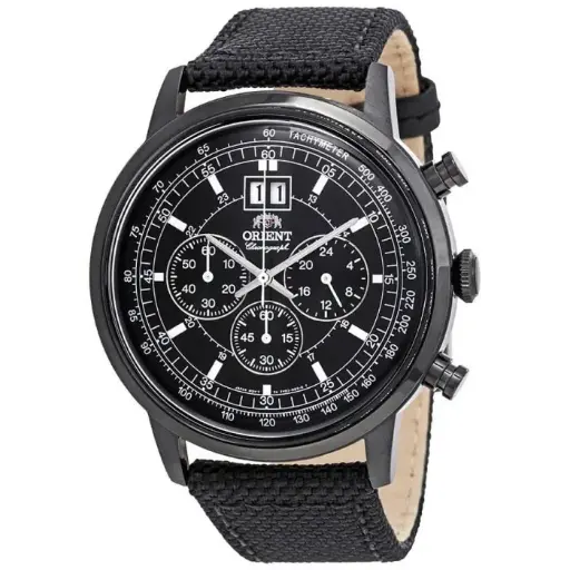 Reloj ORIENT: Cuarzo Classic Crono, Correa Nylon -45 mm (FTV02001B)